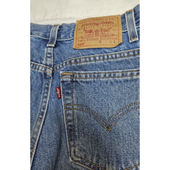 VTG 2002 Levi's 550 relaxed fit Jeans 6 Miss Long 25x32 tapered leg denim levis - Picture 10 of 11